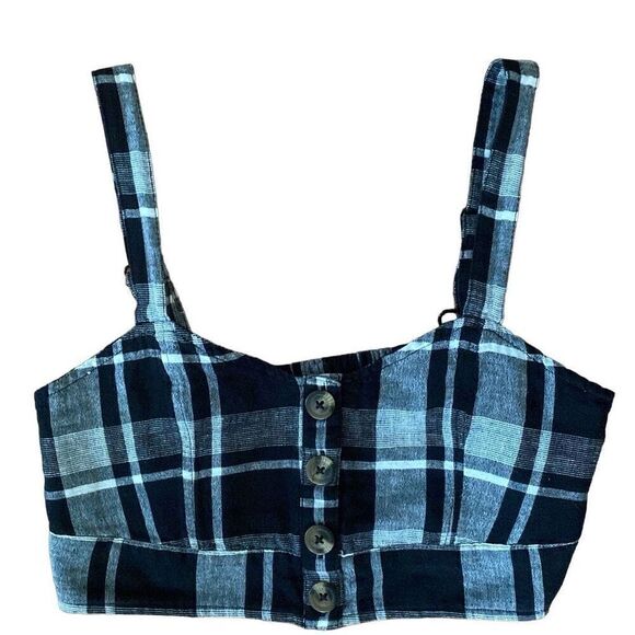 🔥3/$20🔥 American Eagle Outfitters black and white crop top size S - Picture 13 of 13